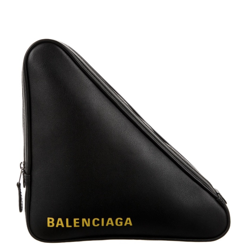 Balenciaga Leather Triangle Clutch